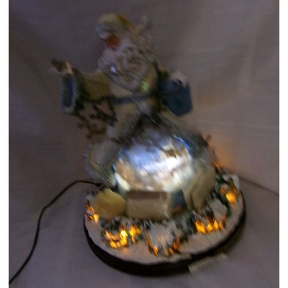 Thomas Kinkade and to All a Good Night Musical Santa Figurine Christmas 12 Inch - Picture 6 of 6